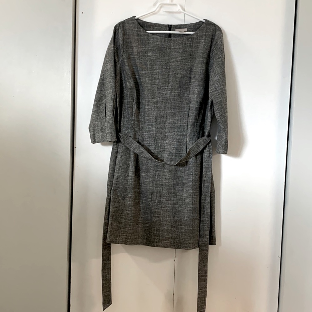 H&M plaid knee length dress size xl